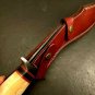 Handmade Damascus Steel Knife Kukri-Blacksmith-Leather Sheath-Bone Handle