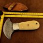 Leather Knife Handmade Damascus Steel Saddler Skiver-Leather Cutting-Tool-QD15