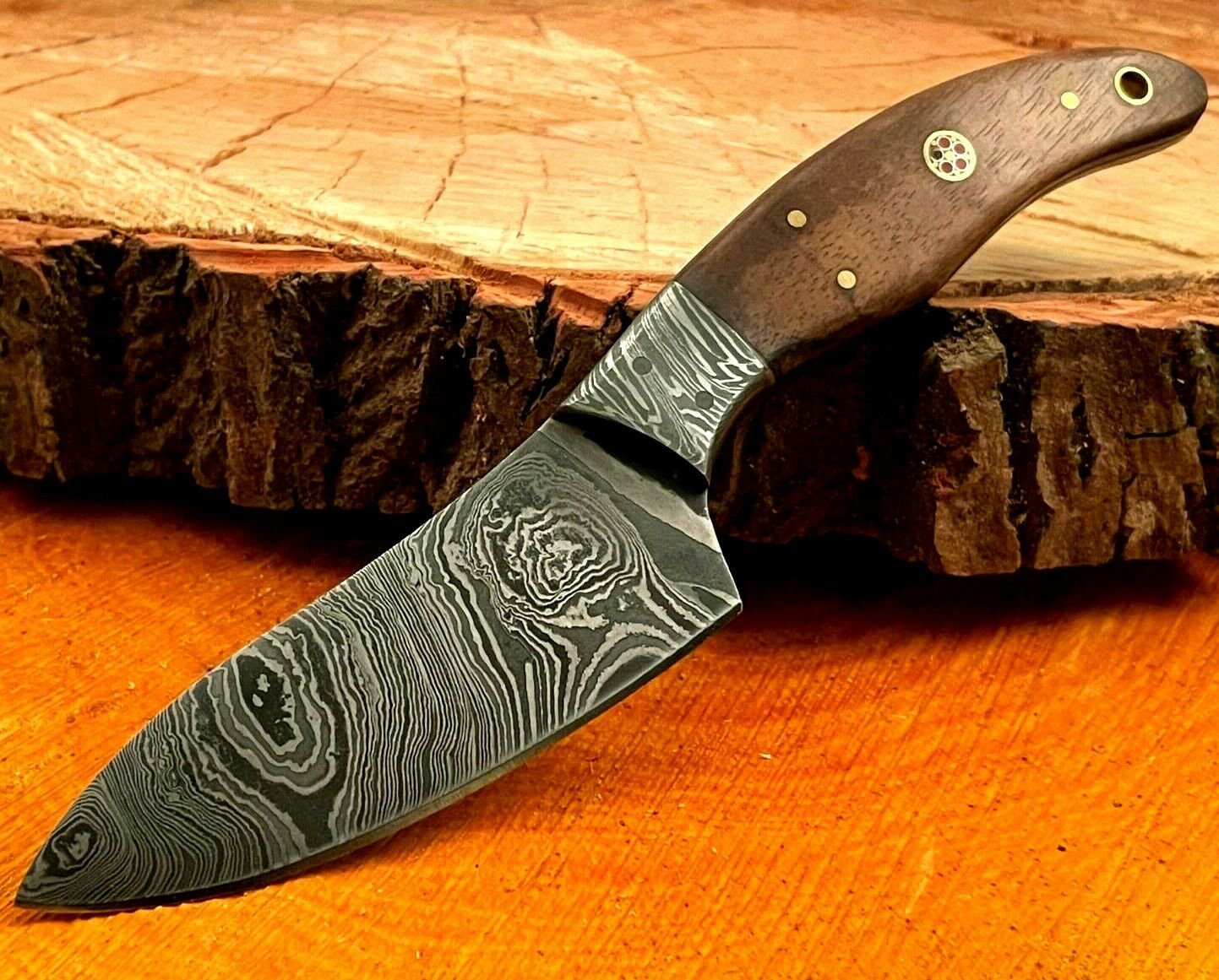 Handmade-Blacksmith Damascus Steel Kitchen Knife-Chef Knife-Sharp-KD2