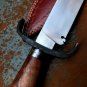 Handmade Bowie Knife-Carbon SteelTactical-Hunting Knife-Leather Sheath-SJ