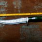 Handmade Knife-Blacksmith Damascus Steel Bowie Knife-Functional-Leather Sheath