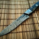 Handmade Knife Damascus Steel-Steak Knife-Wide Blade-Sharp-9"-KD19