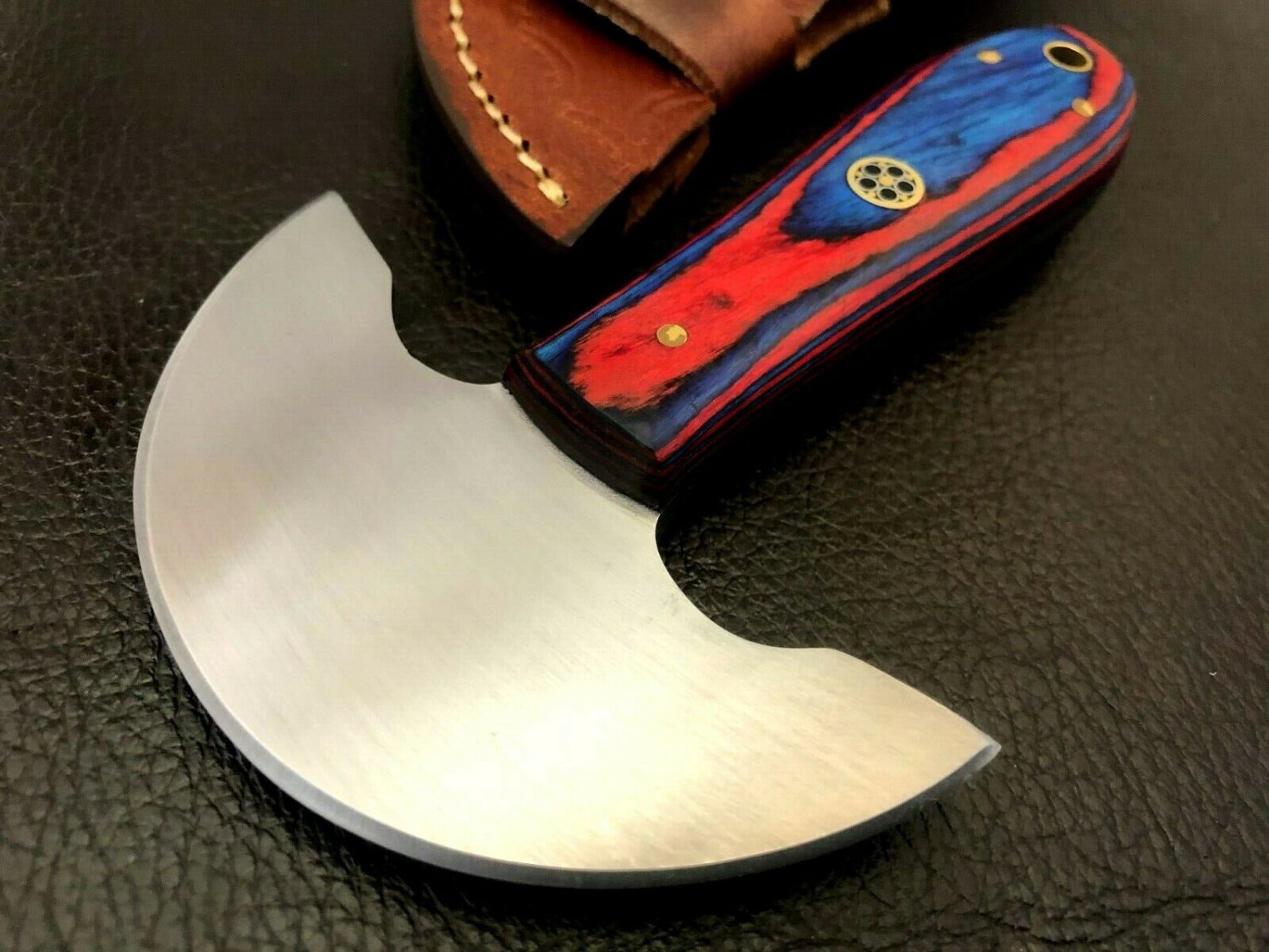 Handmade Carbon Steel Leather Knife- Saddler-Cutters-Skiving Tool-QC8
