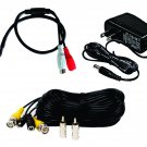 Microphone for Security Surveillance Systems. DC Power Supply & Cable.