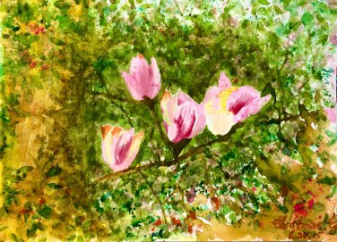 'Back to the Forest' 11"x15"Original Fine Art Watercolor painting wall art and home d&Atilde;&copy;cor