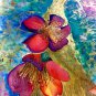 Red Cotton Dream 12"x18" Original Fine Art Watercolor and Acrylic mixed-media color painting