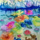 Lakeview Incident 12"x18" Original Fine Art Watercolor and Acrylic mixed-media color painting