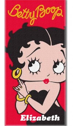 Betty Boop Show Boop Beach Towel - Free Monogram