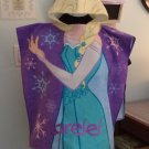 Girl's Hooded Towel Poncho – Frozen Elsa - Free Monogram
