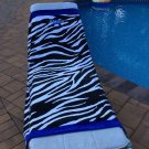 Large Oversized Beach Towel - Zebra Print - Monogrammed - Personalized
