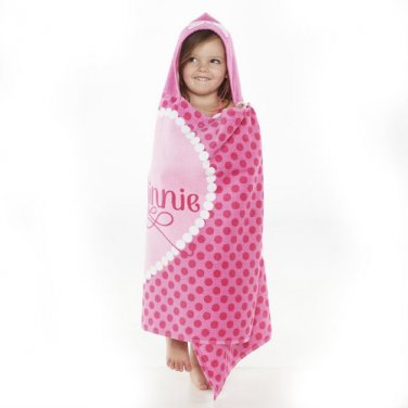 Minnie Mouse Bowtique Hooded Towel Bath Wrap Beach Towel - Personalized