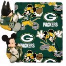 Disney Mickey Mouse NFL Green Bay PACKERS Fleece Throw Blanket & Plush Mickey - Personalized