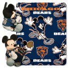 Disney Mickey Mouse NFL Chicago BEARS Fleece Throw Blanket & Mickey Hugger - Personalized