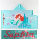 Disney The Little Mermaid Hooded Beach Towel Bath Wrap Ariel Mermaid - Personalized