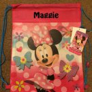 Disney MINNIE MOUSE Drawstring Backpack Sling Bag – Personalized