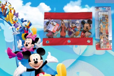 Mickey Mouse Clubhouse 3 Ring Binder Pencil Case Pouch - Monogrammed