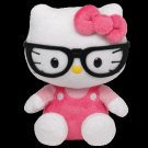 Ty Hello Kitty Beanie Babies ‑ 8 in ‑ Nerd Glasses 40962