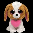 Ty Beanie Boos Brown Cookie Dog with Heart 36057