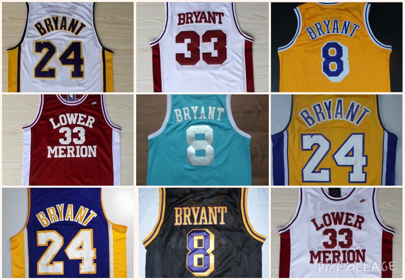 Kobe Bryant Replica Basketball Jersey Multiple Styles