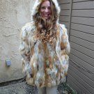 Short Red Fox Hooded Sectional Fur Coat (#08) Short Red Fox Hooded Sectional Fur Coat (#08)