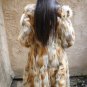 Hooded Red Fox Sectional Fur Coat (#23)