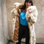 Hooded Red Fox Sectional Fur Coat (#23)