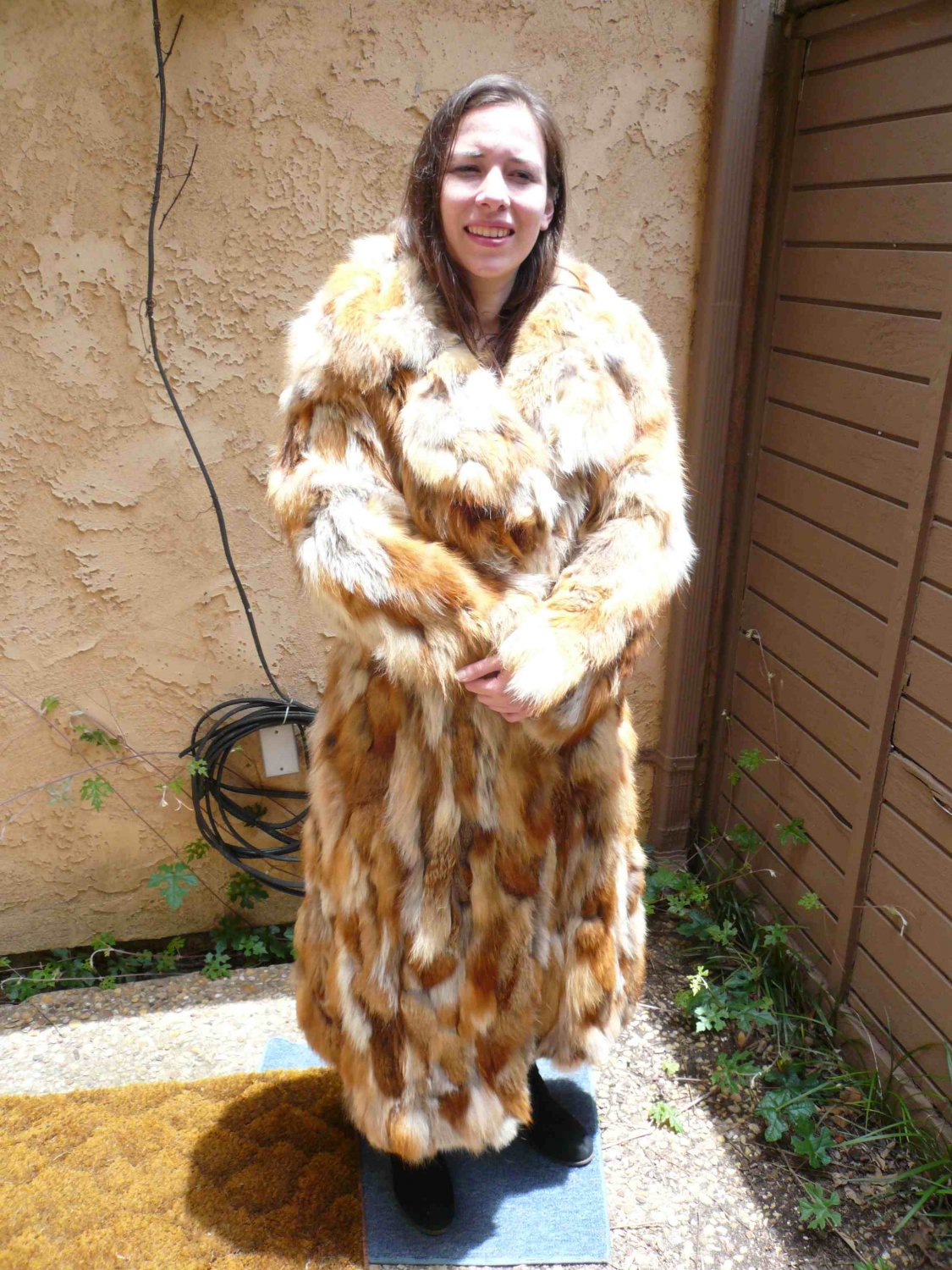 Full Length Red Fox Fur Coat (#65)