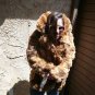 Brown Belted Rabbit Fur Jacket (#114)