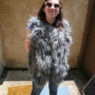 Grey Mongolian Fur Vest (#120)