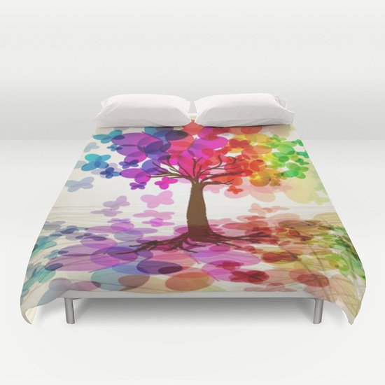 COLORFUL TREE DUVET COVERS for KING SIZE 1gQBwW2