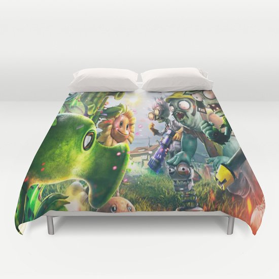 ZOMBIE VS PLANTS  DUVET COVERS for FULL SIZE 1KbrWnU