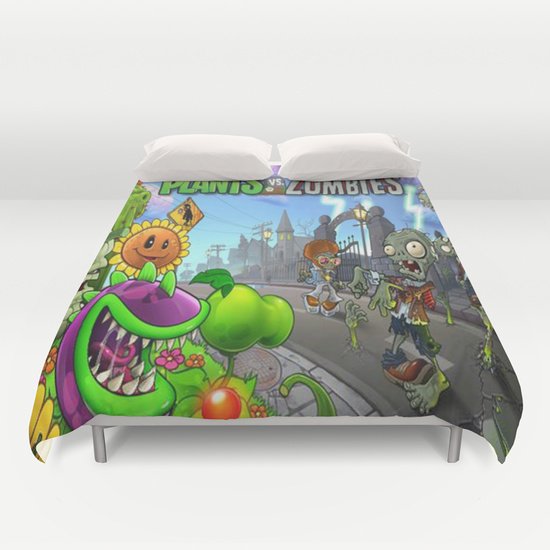ZOMBIE VS PLANTS  DUVET COVERS for FULL SIZE 1PjeSVj