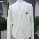 Men's Ivory Vintage Izod Golf Cardigan Size XL NEW Made In USA