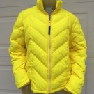 Womens TOMMY HILFIGER Puffer DOWN Coat Yellow Sz L LARGE Jacket