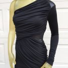 Bebe One Sleeve Dress Black XXS