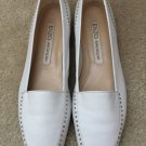 Enzo Angiolini White Leather Studded Liberty Shoes Loafers Size 8.5 N