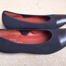 Donald Pliner Black Leather Scrunch Ballet Flats Size 6 NEW