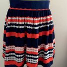 Fervour Anthropologie Red White Blue Skirt Size 4