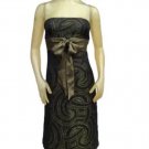 Anthropologie Ruth Strapless Green Black Dress 4