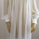 Vintage Soft White Sheer Chiffon Miss Elaine Night Gown Size Bust 38