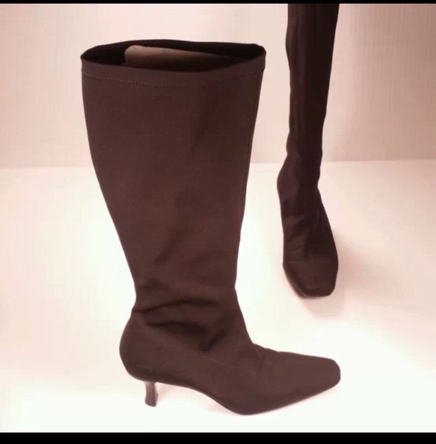 Talbot's  Black Knee High  Boots, Size 6B Made in Spain