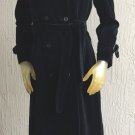 Bergdorf Goodman  Drizzle Vintage Black Velvet Trench Coat Sz 6