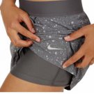 NIKE Printed Womens 2-In-1 Shorts Skirt Sz XS Tennis Golf 598346 Gray $50MSRP