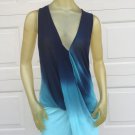 Young Fabulous & Broke Racerback CLEO Ombre Tie Dye Top size Medium Blue