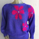 Vintage Christine Sweater 1980's Purple M