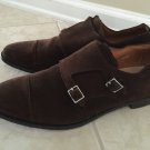 ALLEN EDMONDS MORA SUEDE DOUBLE MONK STRAP SHOES DARK CHOCOLATE Size 14 D