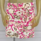 J. Crew Mini Skirt 100% Cotton Pink Yellow Size 2