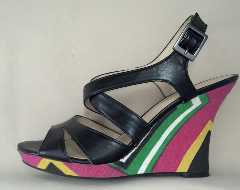 Nine West Multi Wedge Shoes Size 6