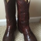 VTG DAN POST BROWN LEATHER STITCHED WESTERN COWBOY BOOTS SPAIN 9 D