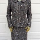 ZENOBIA Brown Cotton Blend Blazer  Skirt Suit Sz 10